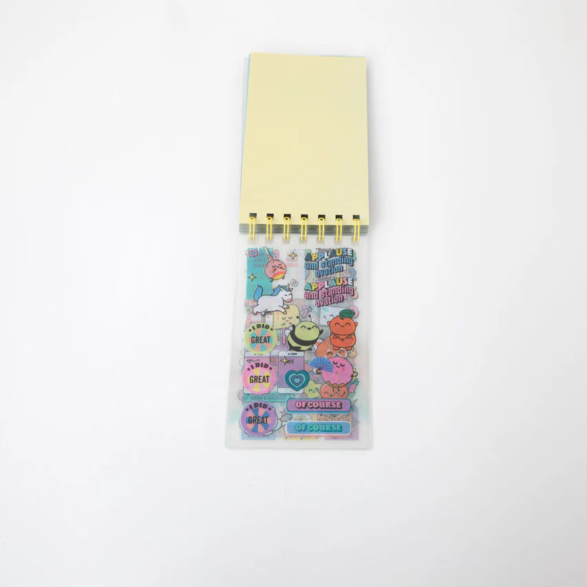 Blocco note con adesivi trasparenti - Tutte le cose belle si attaccano- Mr.Wonderful