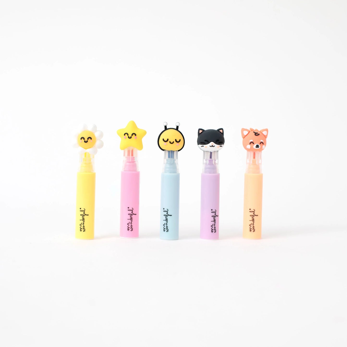 Set di 5 evidenziatori pastello – Colori tenui, idee brillanti – Mr.Wonderful