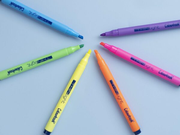 Set 6 Evidenziatori Fluo Thin Light
