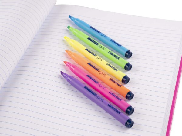 Set 6 Evidenziatori Fluo Thin Light