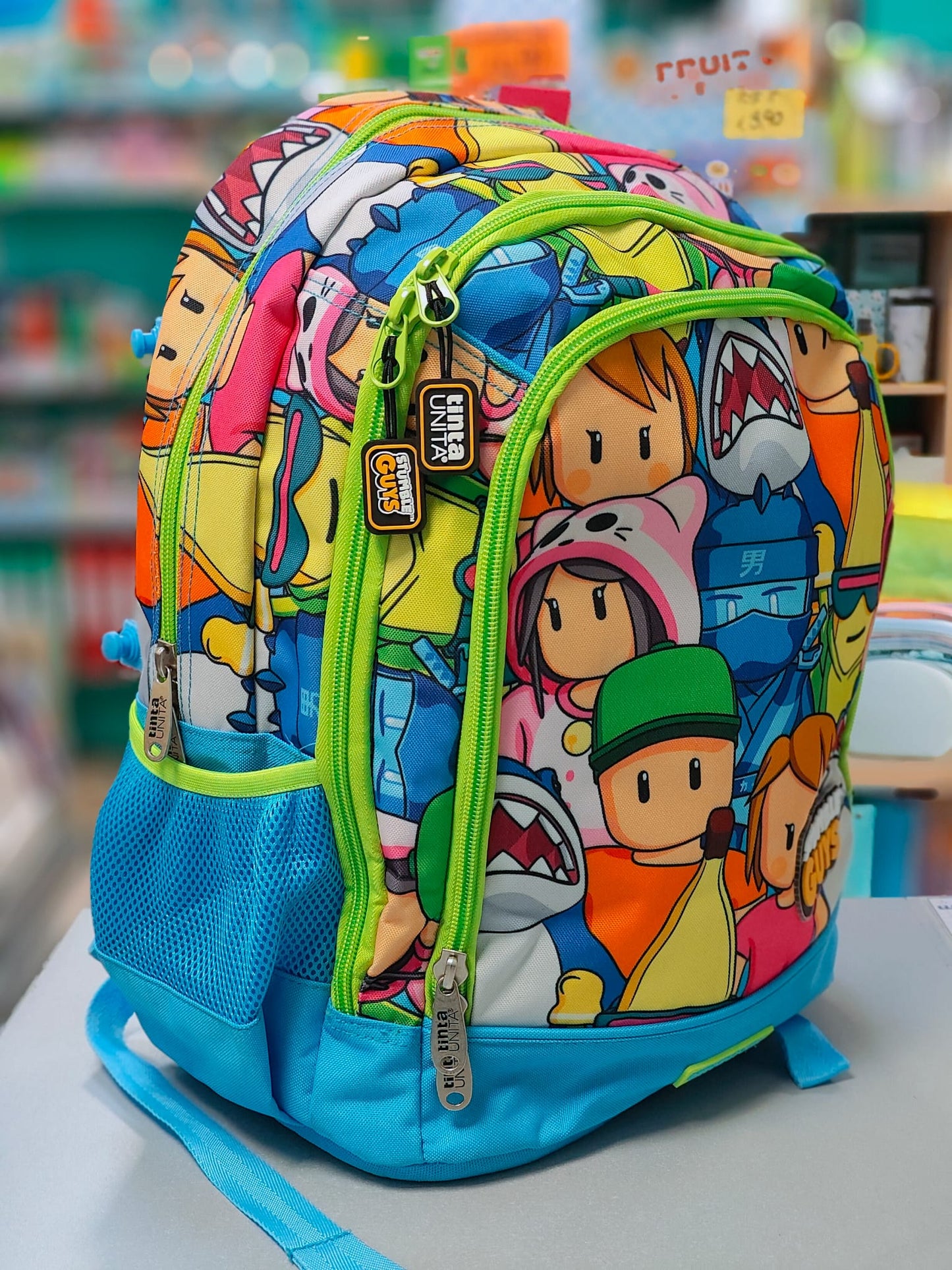 Zaino Scuola tintaUNITA STUMBLE GUYS LIME