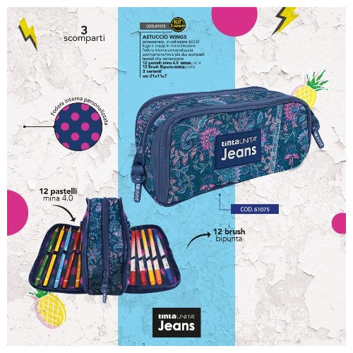 Astuccio tintaUNITA JEANS - Wings Accessoriato