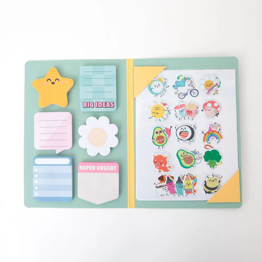 Quaderno con adesivi e post-it super cool: adesivi perfetti per appunti brillanti - Mr.Wonderful