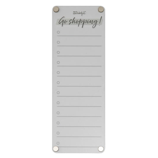 Lavagna magnetica trasparente per la lista della spesa - Mr.Wonderful