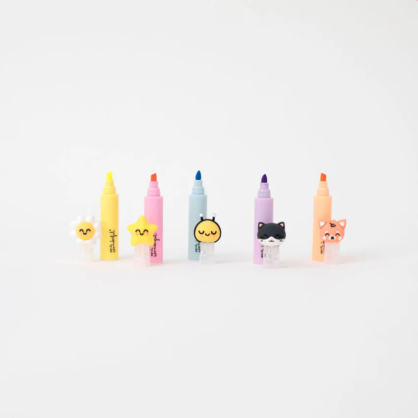 Set di 5 evidenziatori pastello – Colori tenui, idee brillanti – Mr.Wonderful