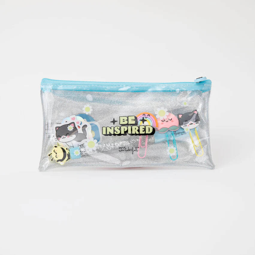 Astuccio portapenne - Clip - Adesivi - Lucido - Mr.Wonderful