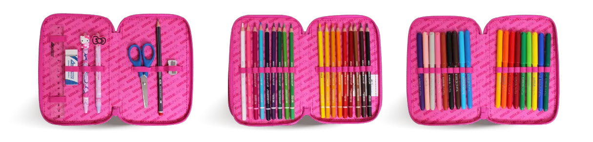 Astuccio 3 zip tintaUNITA - HELLO KITTY