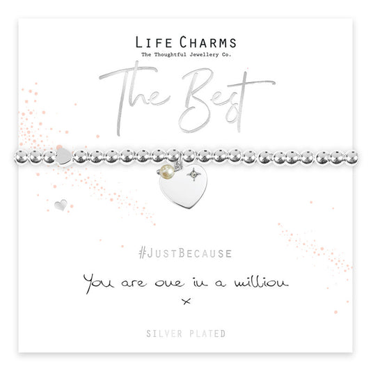 Braccialetto Life Charms - Cuore con pietra