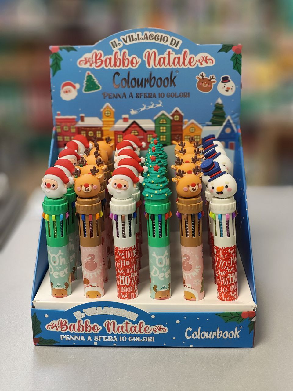 PENNA A SFERA 10 COLORI - IL VILLAGGIO DI BABBO NATALE