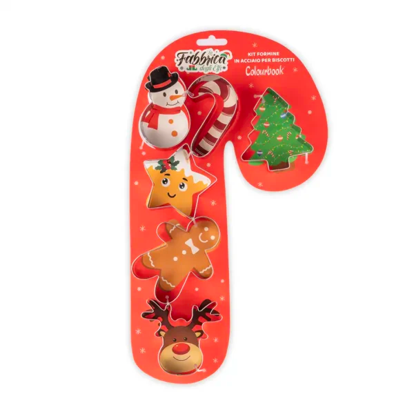 Set formine per biscotti natalizi Candy Cane- Colourbook