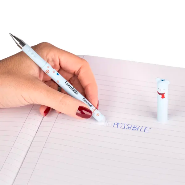 SET 2 PENNE GEL CANCELLABILI Beary Merry Christmas - Colourbook